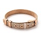 Placage ionique unisexe à la mode (ip) 304 bracelets de bracelet de montre en acier inoxydable BJEW-L655-31RG-2