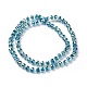 Electroplate Transparent Glass Beads Strands EGLA-H101-03B-2
