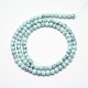 Synthetic Turquoise Smooth Round Beads Strands G-L146-4mm-01-2