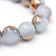 Half Plated Glass Beads Strands EGLA-Q062-10mm-G03-2