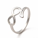 304 полое кольцо из нержавеющей стали с бесконечным пальцем для женщин RJEW-B027-14P-1