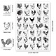 GLOBLELAND Farm Chicken Clear Stamps for Card Making Decorative Breed of Chicken Rooster Hen Transparent Silicone Stamps for DIY Scrapbooking Supplies Embossing Paper Card Album Decoration Craft DIY-WH0296-0012-6