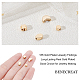 BENECREAT 40PCS 18K Gold Plated Moon Flower Spacer Flat Round Brass Beads for Bracelet Necklace DIY Jewelry Making - 10PCS/Shape KK-BC0006-10G-NF-8