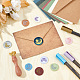 CRASPIRE Mountain Wax Seal Stamp 25mm Tree Sun Bird Sealing Wax Stamps Retro Rosewood Handle Removable Brass Head for Wedding Invitations Envelopes Halloween Christmas Thanksgiving Gift Packing AJEW-WH0412-0042-4