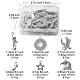 48pcs6スタイルチベットスタイルアロイペンダント  星と鷲/鷹と自由の女神:  アンティークシルバー  16~34x9.6~24.7x1.5~6mm  穴：2mm  8個/スタイル FIND-FS0001-49-5