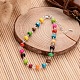 Trendy Wood Beaded Charm Anklets AJEW-AN00117-10-1
