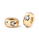 Brass Micro Pave Clear Cubic Zirconia Beads ZIRC-P091-01A-G-RS-2