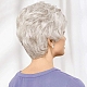 ショートストレートウィッグ  合成かつら  前髪あり  耐熱高温繊維  女性のために  銀  11.02インチ（28cm） OHAR-I019-05-5