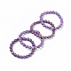 Bracelets extensibles en pierre de lépidolite naturelle / mica violet BJEW-S138-03B-02-1