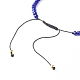 調節可能なナイロン糸編み込みビーズブレスレットセット  ファセットロンデルガラスビーズ付き  手作りのナザールボンジュウランプワークラウンドビーズ  ミックスカラー  内径：2-1/2インチ（6.4~11.7cm）  2個/セット BJEW-JB06440-10