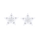 クリスマスのテーマ スプレー塗装木材の大きなペンダント  中空の雪の結晶をあしらった星のチャーム  レッド  61x65x2mm  穴：2.5mm WOOD-N005-84A-2