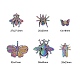 12Pcs 6 Style Insects Themed Alloy Pendants FIND-LS0001-02-3