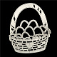 Plantillas de troqueles de corte de acero al carbono con cesta de huevos de Pascua PW-WG94262-01-2