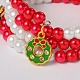 Perles de verre bracelets quatre boucles d'enveloppement BJEW-JB01800-2