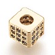 Brass Micro Pave Cubic Zirconia Beads ZIRC-F088-026G-2