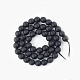 Грановитая круглый натуральный черный камень бисер пряди G-E302-066-6mm-3