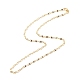 Halskette mit ovalen Gliederketten aus Messing für Frauen NJEW-P265-25G-2