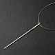 スチール製の縫い針  大きな目の針  大きな目の尖った針  刺繍用  ステンレス鋼色  35~40x0.6~0.9mm  10個/箱 NEED-YW0001-05-6