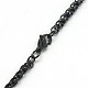 Trendy Men's 201 Stainless Steel Wheat Chain Necklaces NJEW-L043A-45-4