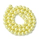 Hebras de cuentas redondas de perlas de vidrio teñidas ecológicas HY-A002-8mm-M-3