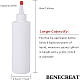 Benecreat 8パック6.8オンス（200ml）の白いプラスチック製のスクイーズディスペンシングボトルと赤いチップキャップ-工芸品に最適  アート  グルー  多目的 DIY-BC0009-06-3