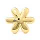 女性のための真鍮の花オープンカフリング  カドミウムフリー＆ニッケルフリー＆鉛フリー  18KGP本金メッキ  usサイズ7 3/4(17.9mm) KK-H434-23G-1