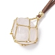 Crystal Holder Cage Necklaces NJEW-JN04586-03-4