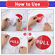 CHGCRAFT 8Sets 2Colors Self-Adhesive Sticker Push Pull Sign Stickers Waterproof Round Dot Push Pull Decals for Doors DIY-CA0006-10-3