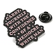 Word Carry Yourself with the Confidence Alloy Enamel Pin Broochs AJEW-Z023-15D-3