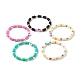 Handmade Polymer Clay Beads Stretch Bracelets BJEW-JB06432-1