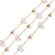 Chaînes de perles carrées en quartz rose naturel AJEW-SZ0002-43F-1