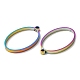 304 pendentifs ovales à lunette arrière ouverte en acier inoxydable STAS-Z040-05RC-2