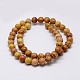 Natural Wood Lace Stone Beads Strands G-D863-4mm-2