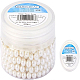 Pandahall 1 caja de perlas de vidrio teñidas ambientales perlas redondas perlas de vidrio beige para hacer joyas de 6 mm HY-BC0001-6mm-RB011-4