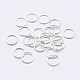925 runde Ringe aus Sterlingsilber, verlötete Biegeringe, Silber, 6x1 mm, Innendurchmesser: 4 mm, ca. 70 Stk. / 10 g