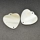Heart Natural Freshwater Shell Links connectors SHEL-F0001-16A-1