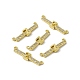 Rack Plating Brass Micro Pave Clear Cubic Zirconia Connector Charms KK-C007-37G-Z-1