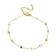 Bracelet de cheville en perles de pierres précieuses mélangées naturelles AJEW-Z008-03-2
