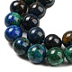 Natural Azurite Beads Strands G-P503-6MM-09-4