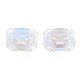 Placcare perle di vetro trasparenti GLAA-T022-03-B01-2