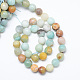Brins de perles d'amazonite de fleurs naturelles X-G-R346-4mm-22-2