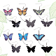 Anattasoul 6 paia 6 orecchini pendenti a forma di farfalla in acrilico EJEW-AN0001-07-3
