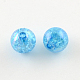 Bubblegum AB Color Transparent Crackle Acrylic Round Beads CACR-R011-20mm-12-1