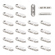 Spritewelry 100 Uds. Separadores de puente de rhinestone de grado a de hierro de 3 orificios RB-SW0001-02-1
