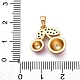 Латунные микро проложить кубического циркония подвески KK-V009-15G-02-3