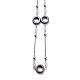 304 inoxydable colliers de perles d'acier NJEW-H210-B-P-3