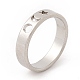304 anillo de dedo de luna y estrella de acero inoxidable para mujer RJEW-A006-02P-3