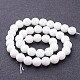 Synthétiques agate perles blanches de brins G-D419-10mm-01-3
