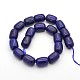 Dyed Barrel Natural Lapis Lazuli Beads Strands G-P096-10x14-03-2