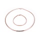 Colliers de choker en 304 acier inoxydable et ensembles de bijoux des bracelets SJEW-L144-A02-RG-1